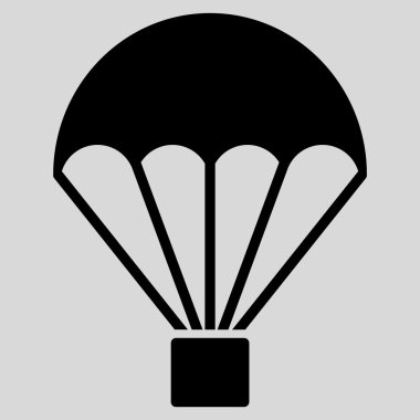 Paraşüt düz simgesi