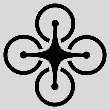 Quadrocopter düz simgesi