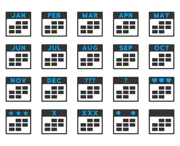 Calendario Mesi Icona — Vettoriale Stock