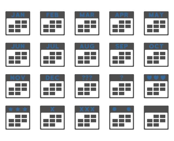 Calendario Meses Icono — Archivo Imágenes Vectoriales