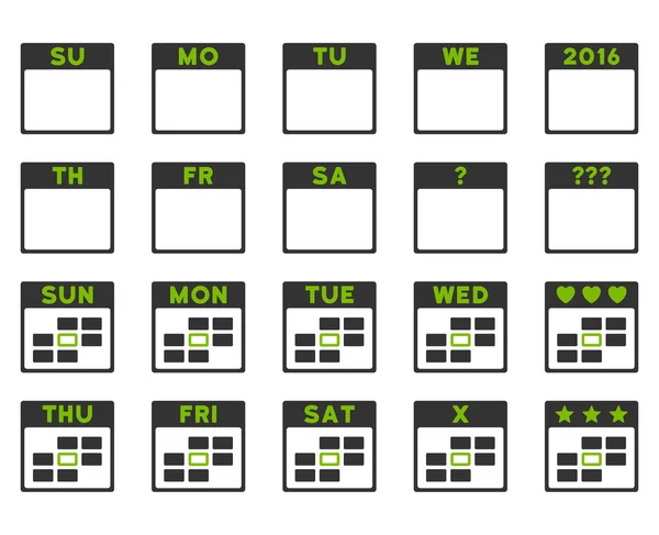 Calendário Dias Ícone — Vetor de Stock