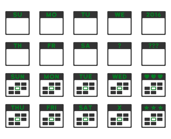 Calendário Dias Ícone — Vetor de Stock