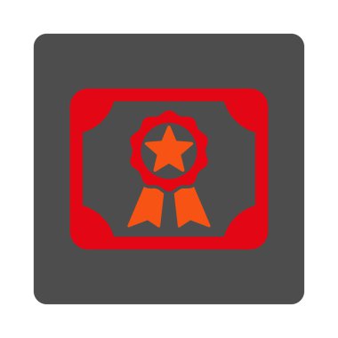 Diploma yuvarlatılmış kare düğme Ödülü