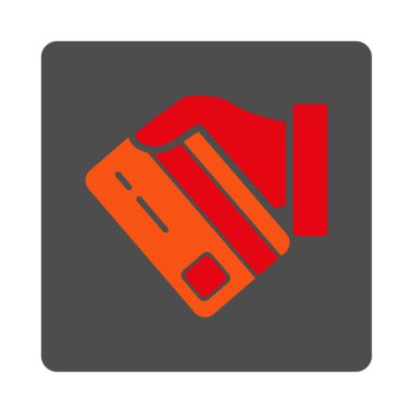 Kartı ödeme yuvarlak kare düğme