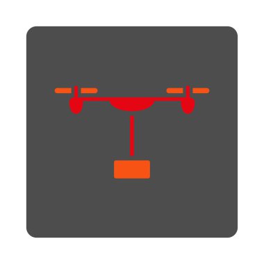 Copter Delivery Rounded Square Button