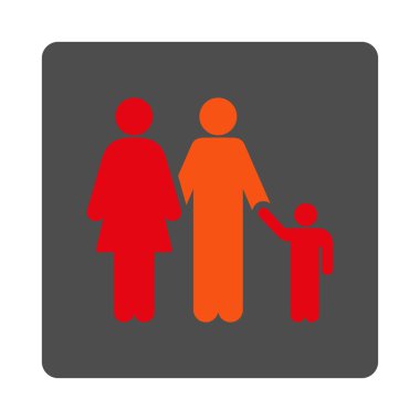 Aile yuvarlak kare düğme