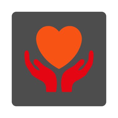 Kalp bakım yuvarlak kare düğme