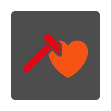 Kalp Çekici Yuvarlak Kare Düğmesi