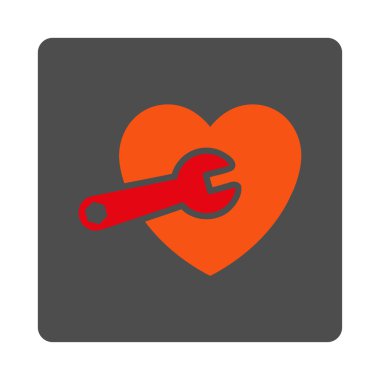 Kalp Tedavisi Yuvarlak Kare Düğmesi