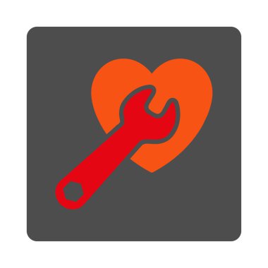 Kalp Tedavisi Yuvarlak Kare Düğmesi