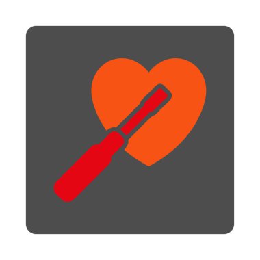 Kalp Akort Yuvarlak Kare Düğmesi