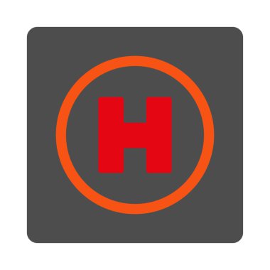 Helikopter iniş yuvarlak kare düğme