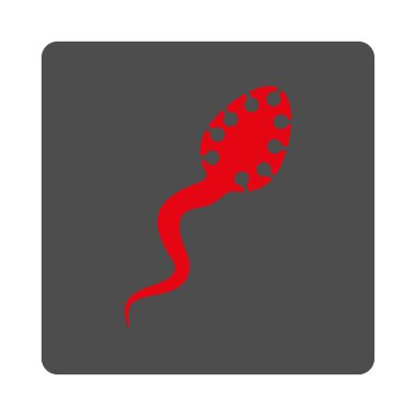 Bulaşıcı Bakteri Yuvarlak Kare Düğmesi