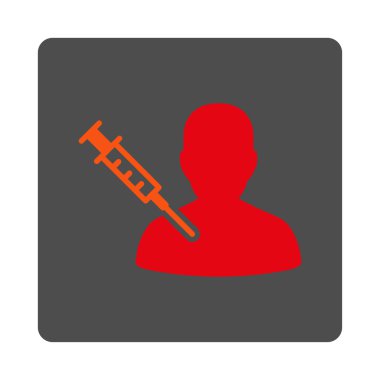 Client Vaccination Rounded Square Button