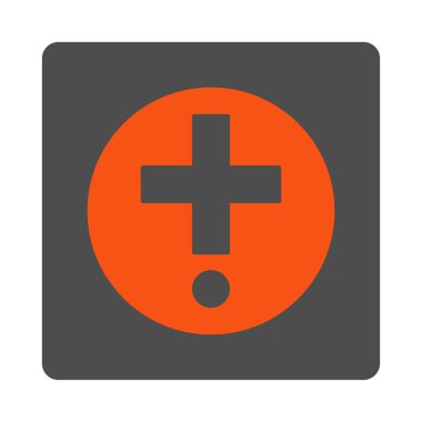 Eczane yuvarlak kare düğme