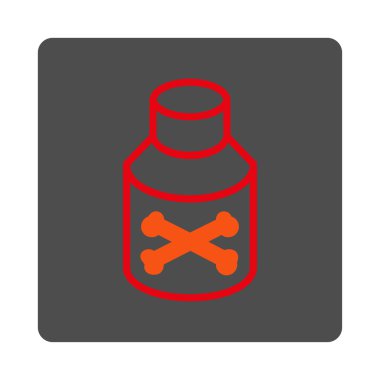 Zehir konteyner yuvarlak kare düğme