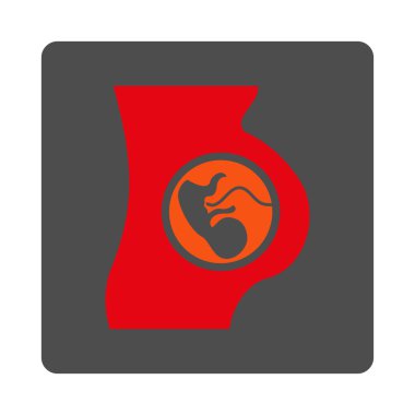 Hamilelik Yuvarlak Kare Düğmesi