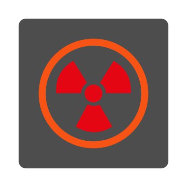 Radyasyon Tehlike Yuvarlak Kare Düğmesi