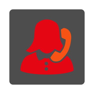 Resepsiyonist Yuvarlak Kare Düğmesi