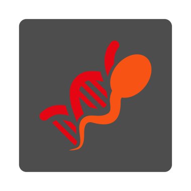 Sperm Dna yuvarlak kare düğme