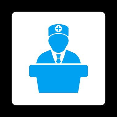 Tıbbi resmi ders düz düğme