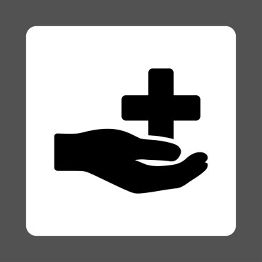 Sağlık bağış düz düğmesi