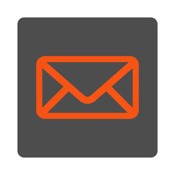 Envelope arredondado botão quadrado — Vetor de Stock
