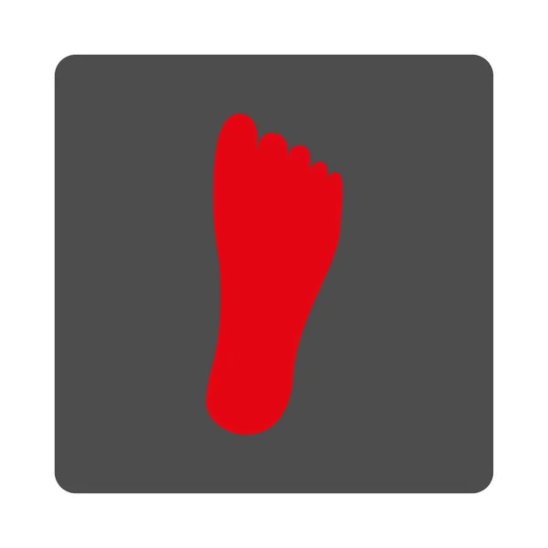 Pulsante quadrato arrotondato del piede — Vettoriale Stock