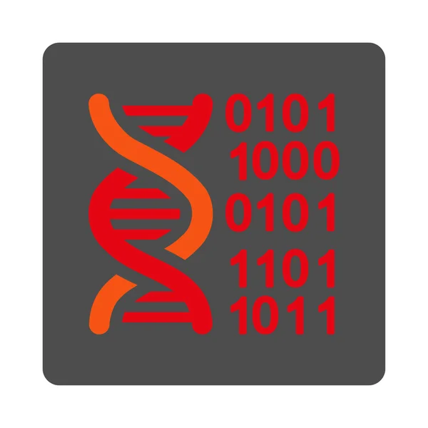 Код генома Закруглена квадратна кнопка — стоковий вектор