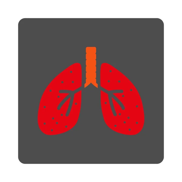 Lungen gerundeter quadratischer Knopf — Stockvektor