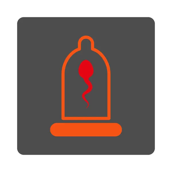Esperma en la protección redondeada botón cuadrado — Archivo Imágenes Vectoriales