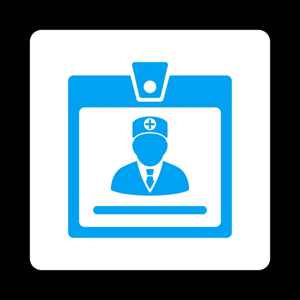 Badge Docteur Bouton plat — Image vectorielle