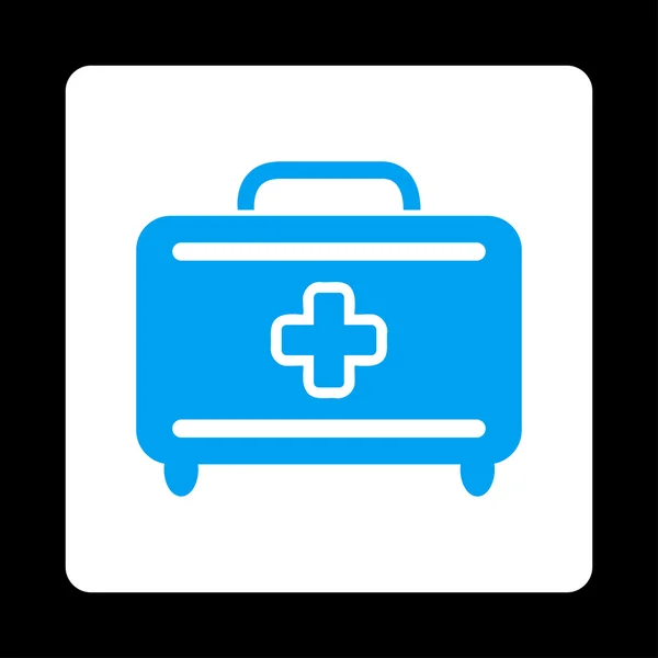 Medical Baggage Flat Button — Stock Vector