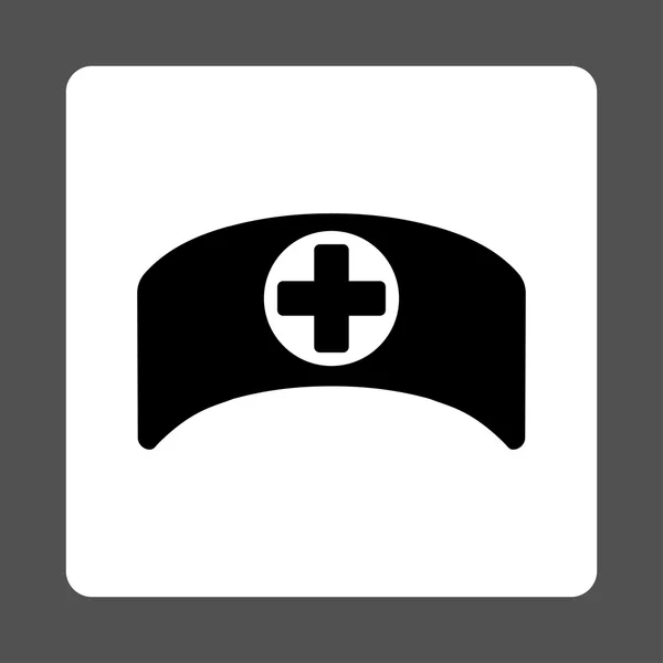 Doctor Cap Flat Button — Stock Vector