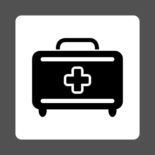 Pulsante piatto bagaglio medico — Vettoriale Stock