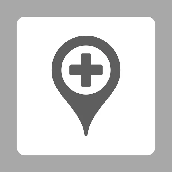医院地图指针平面按钮 — 图库矢量图片
