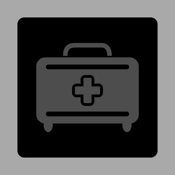 医療手荷物フラット ボタン — ストックベクタ