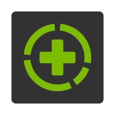 Sağlık diyagramı düz düğme