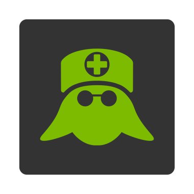 Hemşire kafa düz düğme