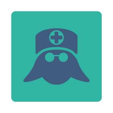 Hemşire kafa düz düğme