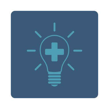 Yaratıcı tıp ampul düz düğme