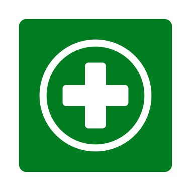 Daire içinde artı düz düğme