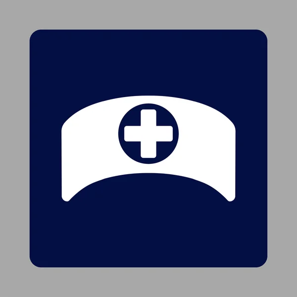 Doctor Cap Botón plano — Vector de stock