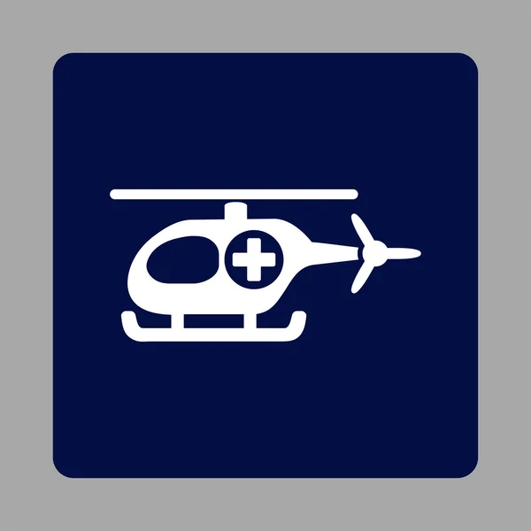 医疗直升机平面按钮 — 图库矢量图片