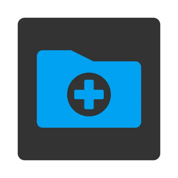 Επίπεδη κουμπί ιατρικού αρχείου — Διανυσματικό Αρχείο