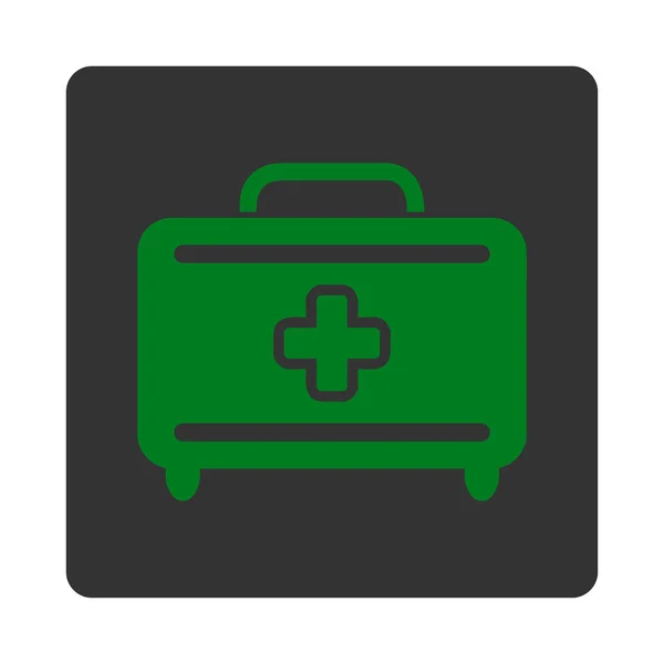 Pulsante piatto bagaglio medico — Vettoriale Stock