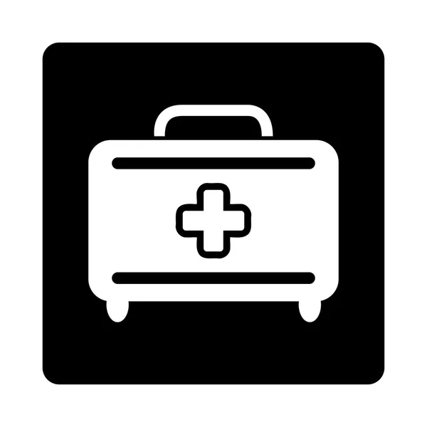 Bagages médicaux Bouton plat — Image vectorielle