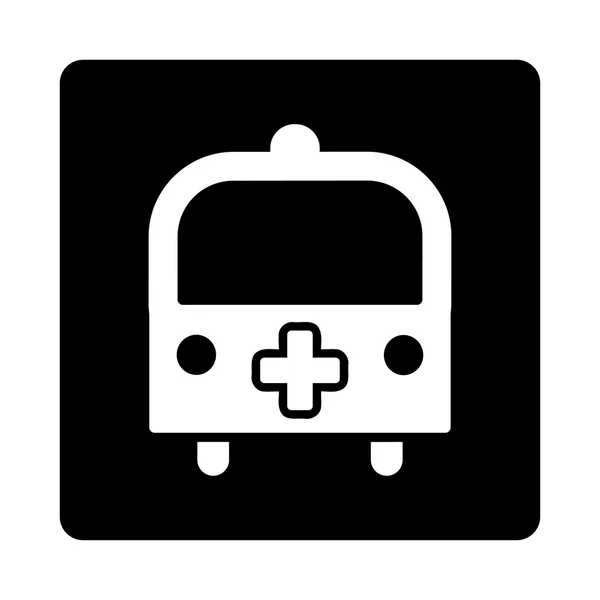 Botón plano de autobús médico — Archivo Imágenes Vectoriales