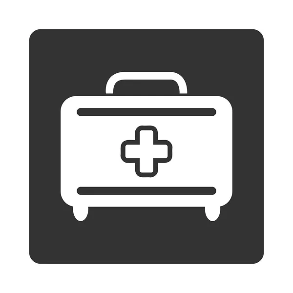 Medical Baggage Flat Button — Stock Vector