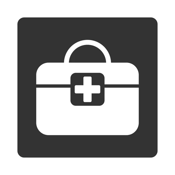 Kit médico botão plano —  Vetores de Stock